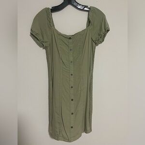 Love Tree Button Down Dress | Sage Green | M